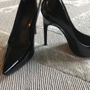 Black Patent Hidden Platform Heels